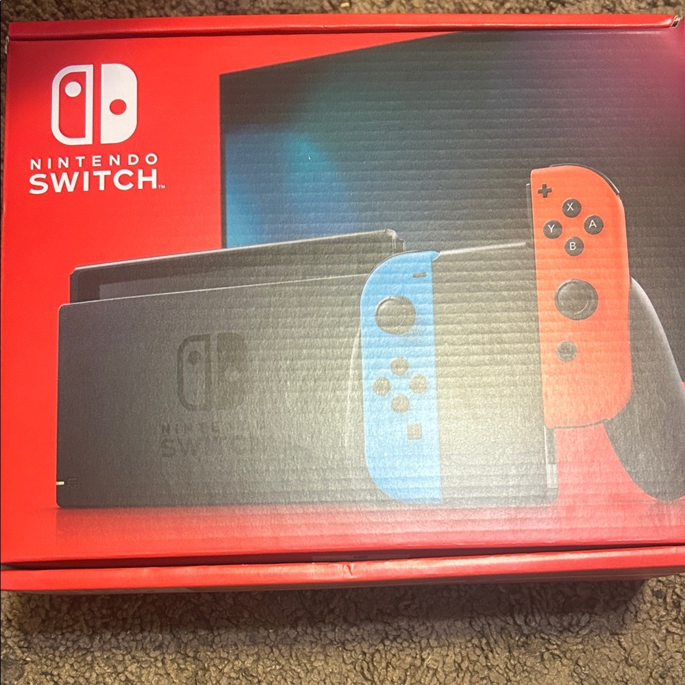 Nintendo Switch Console with Red and Blue Joy-Con